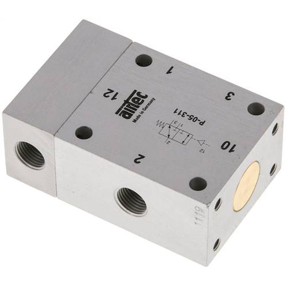 Airtec P-05-311-X. 3/2-way pneumatic valve, G 1/8", Spring (NC/NO), ATEX