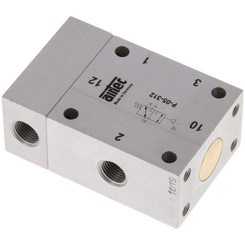 Airtec P-05-312. 3/2-way pneumatic valve, G 1/8", Spring (NC/NO), Standard