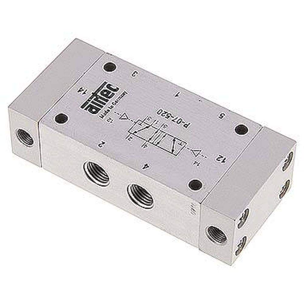 Airtec P-07-520-X. 5/2-way pneumatic pulse valve, G 1/4", ATEX