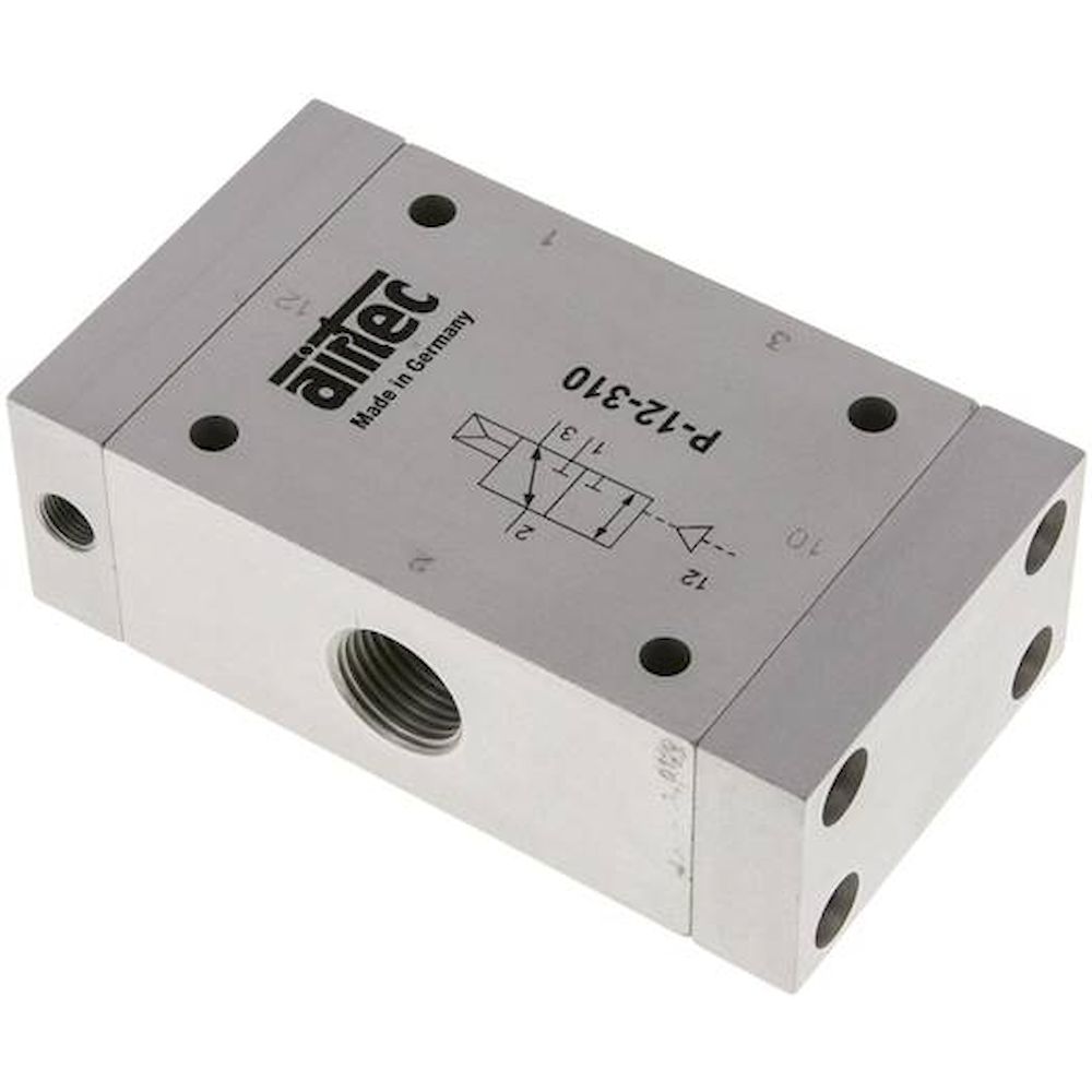 Airtec P-12-310. 3/2-way pneumatic valve, G 1/2", Air spring (NC), Standard