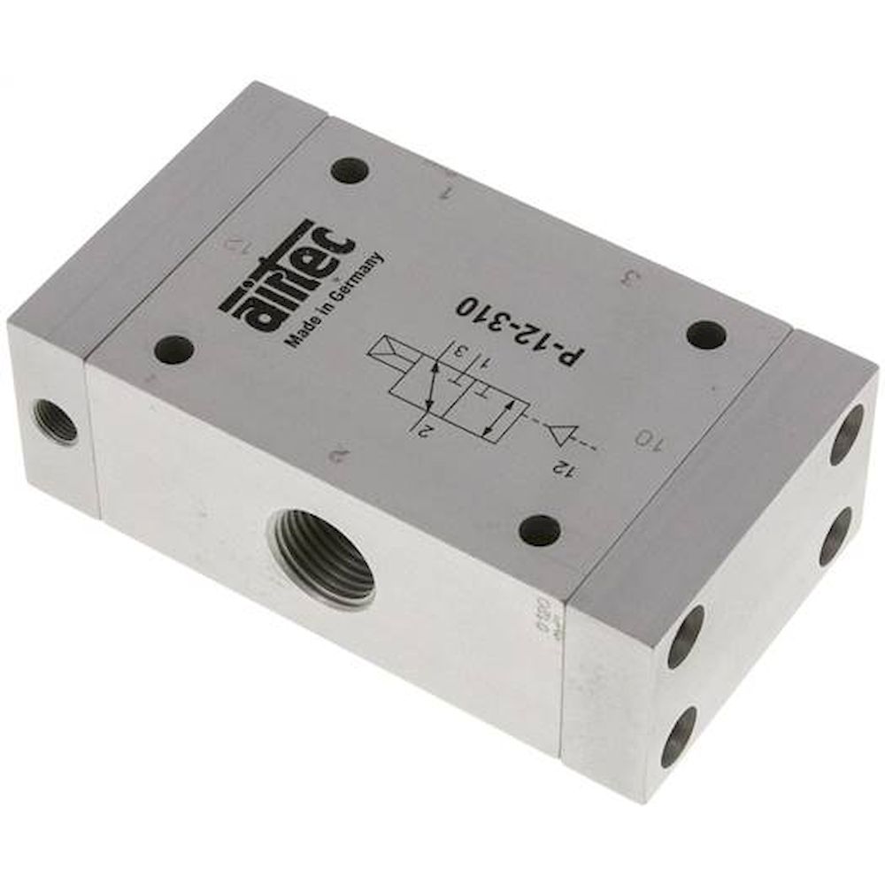 Airtec P-12-310-X. 3/2-way pneumatic valve, G 1/2", Air spring (NC), ATEX