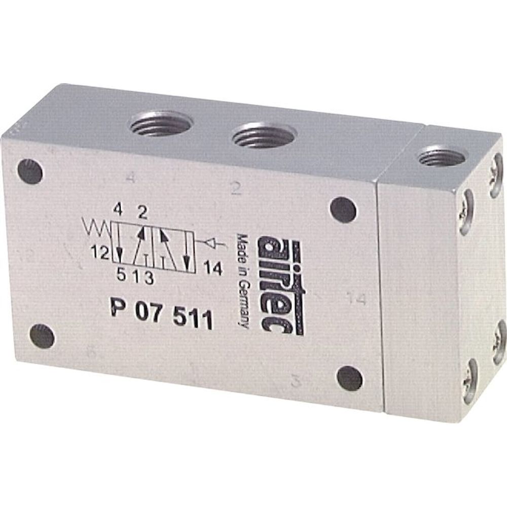 Airtec P-12-510-X. 5/2-way pneumatic valve G 1/2", Pneumatic spring, ATEX