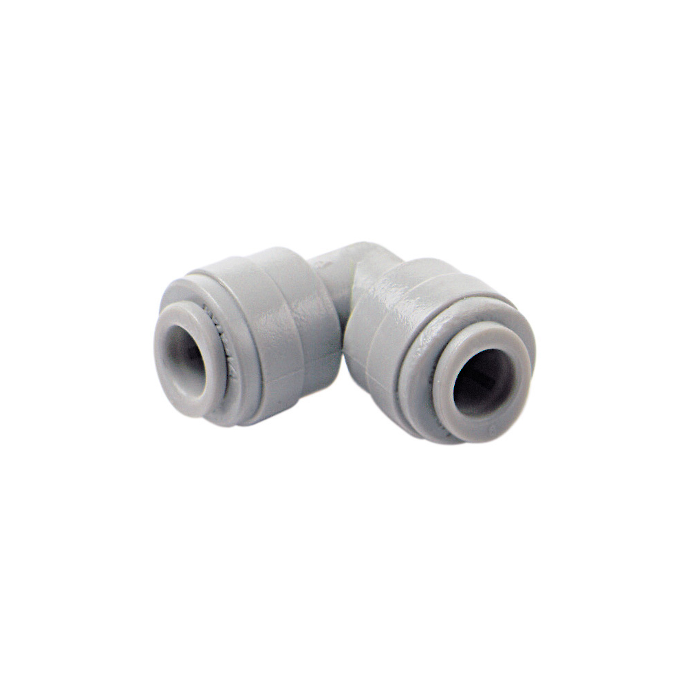 Steckverschraubung Pneufit D aus Acetal, Verbinder, Winkelform, 1/4" - Norgren D20400400