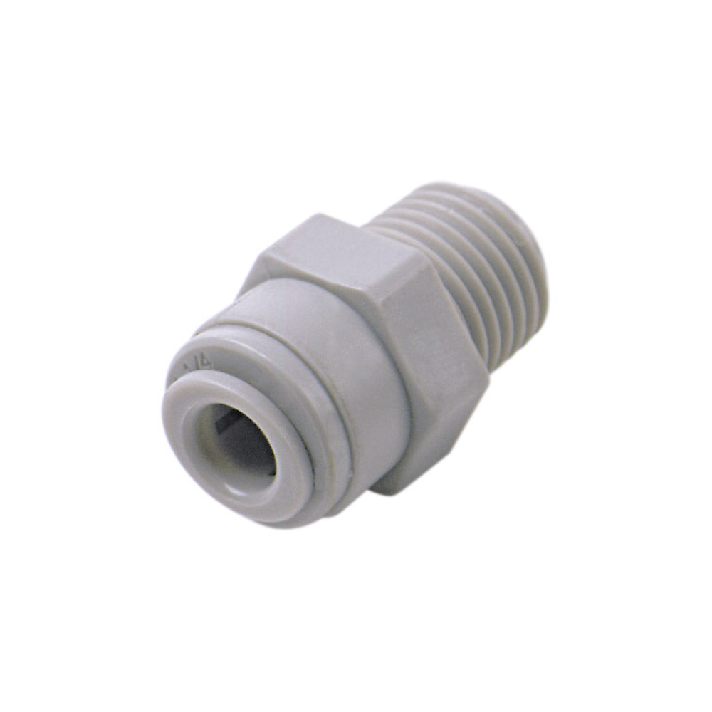 Steckverschraubung Pneufit D aus Acetal, Adapter, gerade Bauform, R1/4, 1/4" - Norgren D21250428