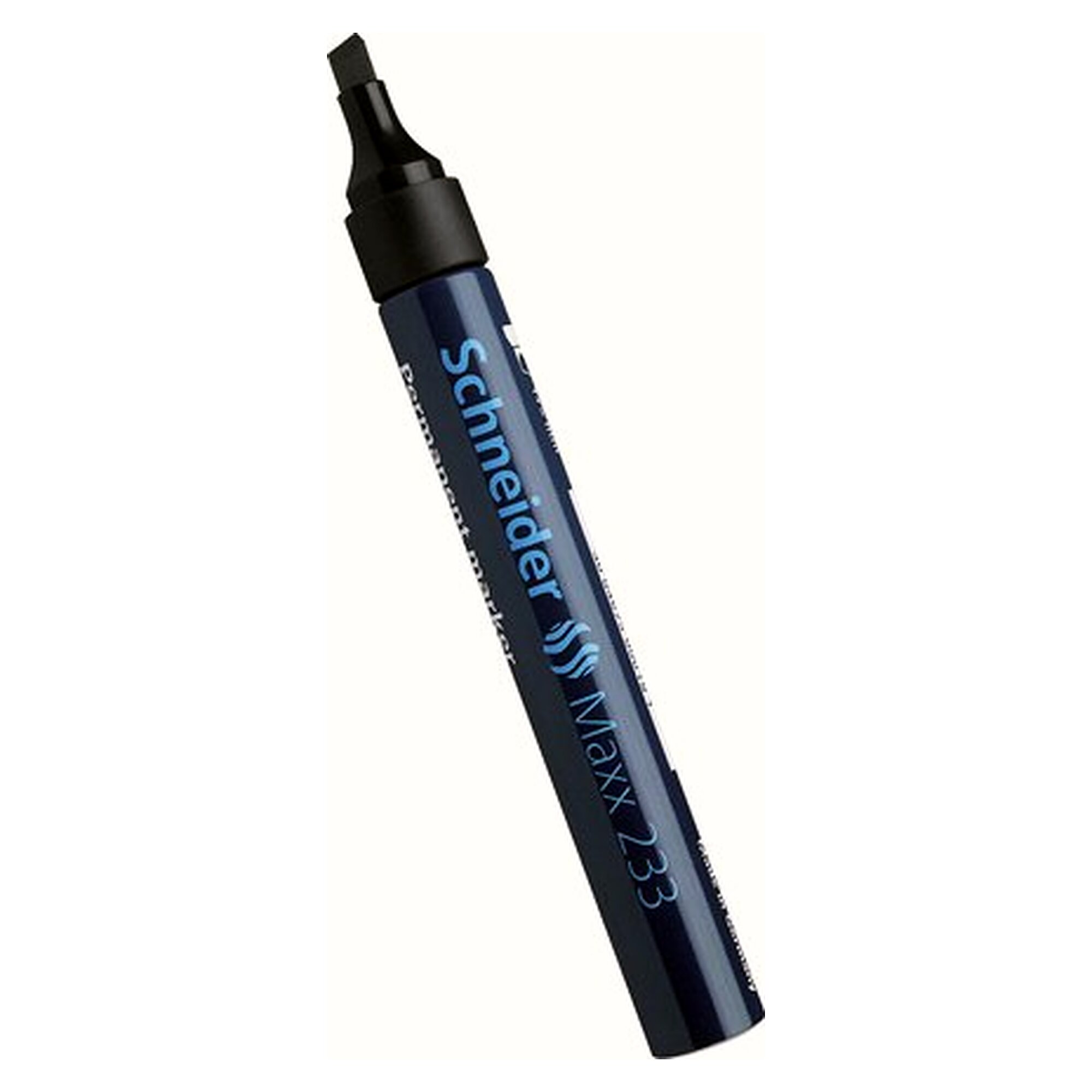 SCHNEIDER permanent marker chisel tip (1 - 5 mm), blue, text colour blue, Aluminium