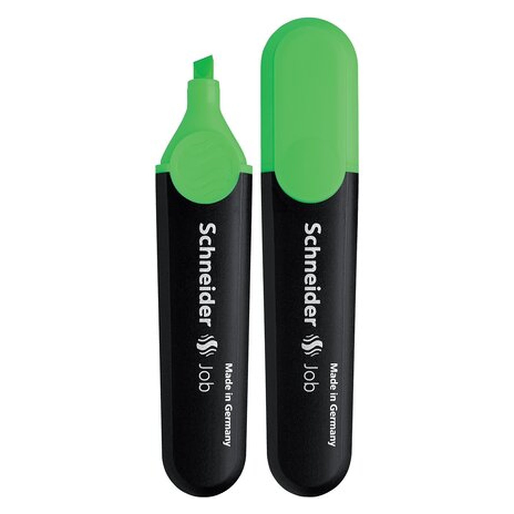 SCHNEIDER highlighter JOB, green, design single pin, office supply for company administration