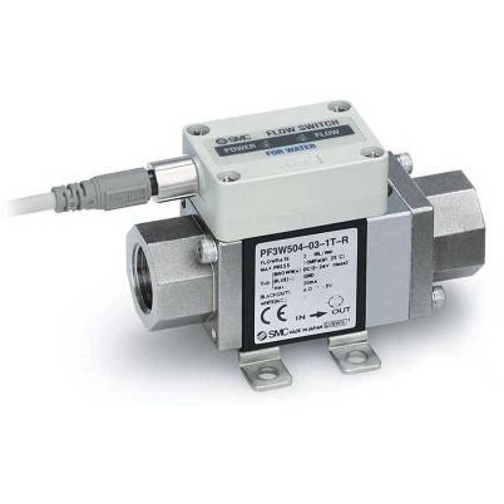 SMC PF3W540S-F04-1-R. PF3W5, Flujostato digital para agua, Unidad de sensor remoto