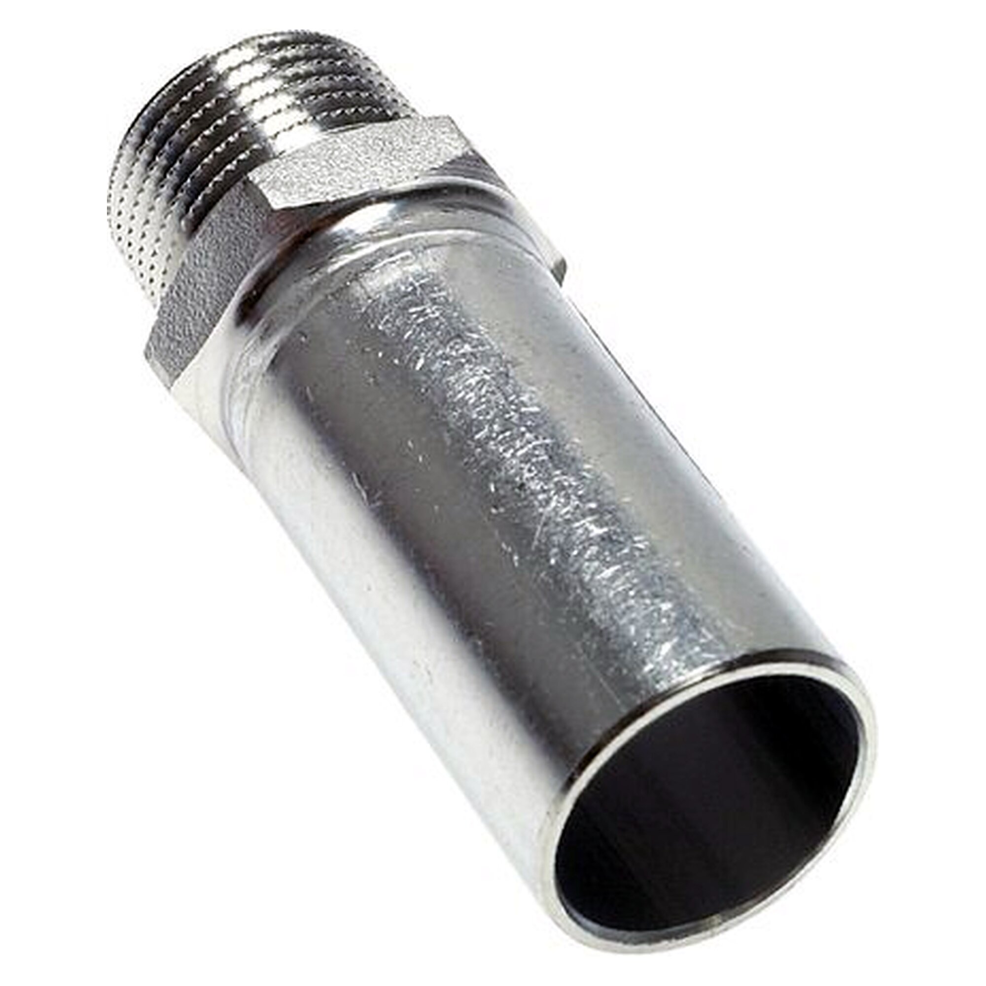 Press fitting adaptor nipple, male thread R 1/2", nipple 15 mm, stainless steel 1.4404