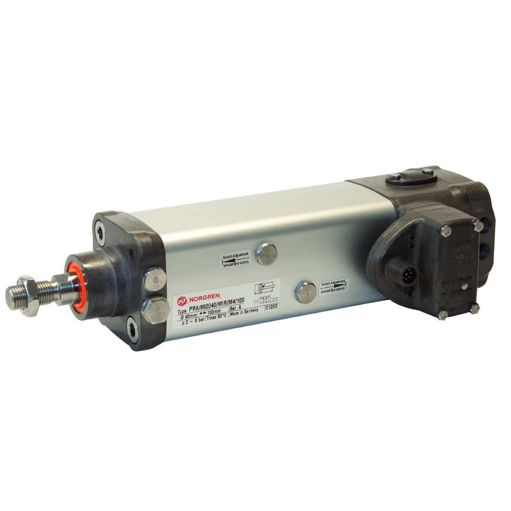 Pneumatikzylinder, Ø 63 mm, Hub 800 mm, in Ex-Ausführung nach ATEX, M12 x 1 - Norgren PRA/882063/MIA/M3/EX/800