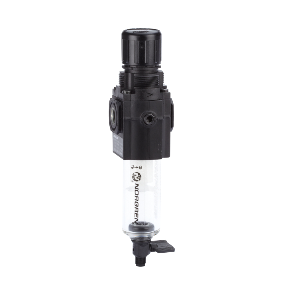 Filterregler Excelon, G1/4, 40 µm, 0,3-10 bar, Ablass manuell, ohne Manometer - Norgren B72G-2GK-QT3-NMN