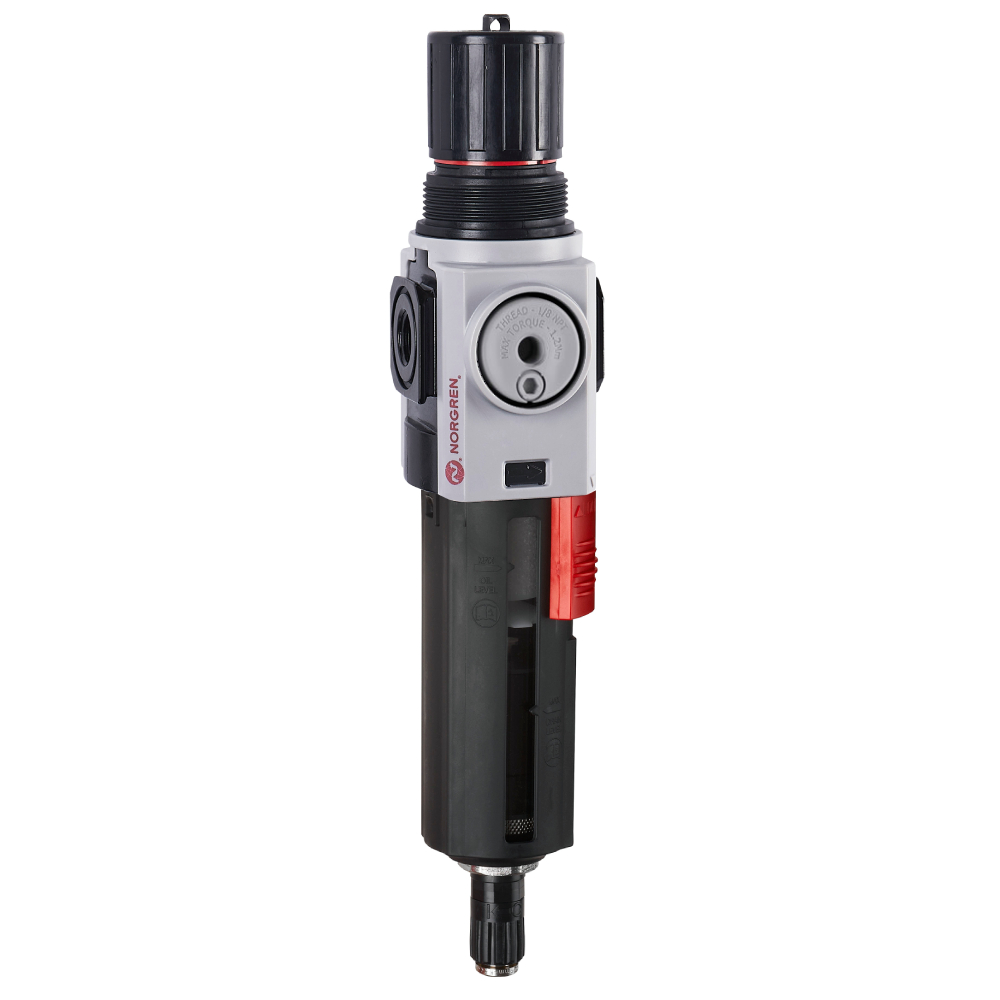Filterregler Excelon Plus, G1/4, 40 µm, 0,3-4 bar, Ablass automatisch - Norgren B82G-2GK-AP3-RFN