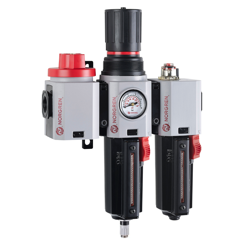 Wartungseinheit Excelon Plus, Filterregler und Mikronebelöler, 1/2 PTF, 40 µm, Ablass automatisch - Norgren BL84-451A