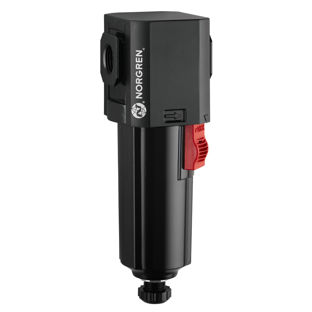 Druckluftfilter Excelon Plus für extreme Temperaturen, G3/4, 5 µm, Ablass manuell - Norgren HF84G-6GN-MM1