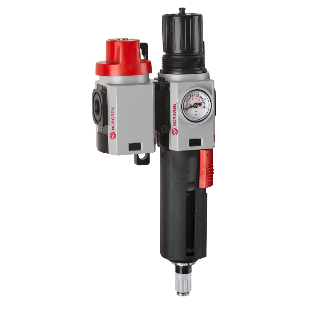Wartungseinheit Excelon Plus aus Filterregler und Absperrventil, 3/8 PTF - Norgren TB82-301A