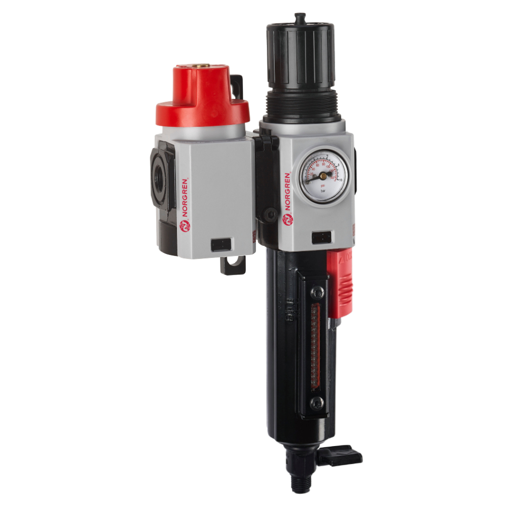 Wartungseinheit Excelon Plus aus Filterregler und Absperrventil, G1/4, manueller Ablass - Norgren TB82-271G