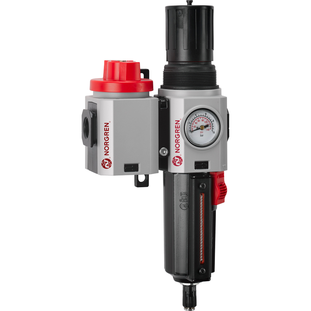 Wartungseinheit Excelon Plus aus Filterregler und Absperrventil, G1/2, Ablass automatisch - Norgren TB84-451G