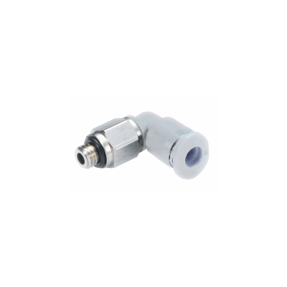 Steckverschraubung Pneufit M, Schwenkadapter, Winkelform, 10-32 UNF, 1/8" - Norgren M24470110