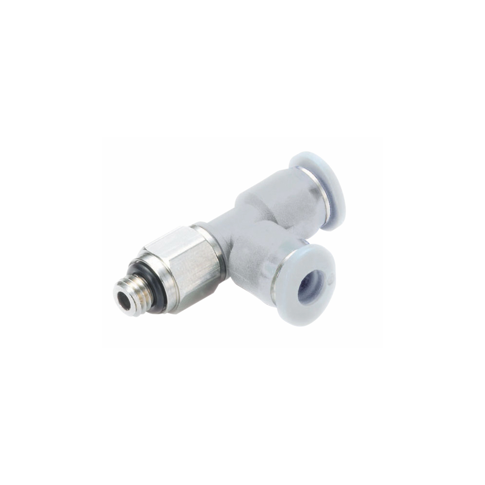 Pneufit M push-in fitting, side swivel adaptor, tee, M3, 3mm - Norgren M02680303