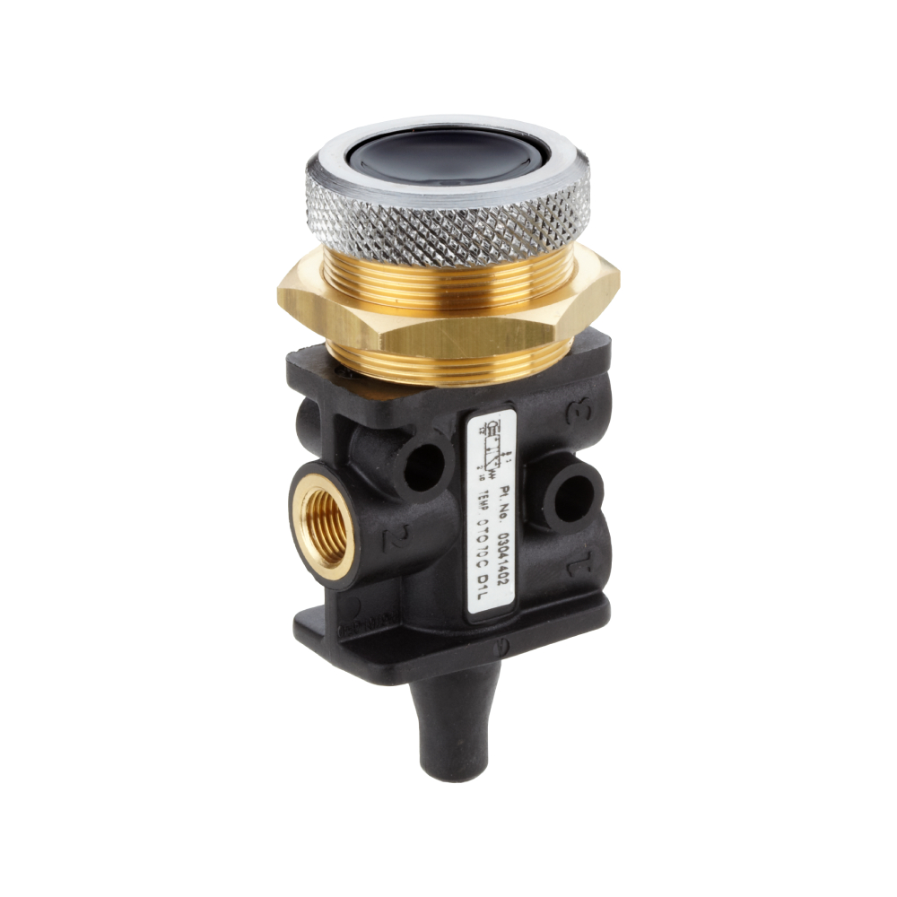 Wegeventil Super X, 3/2, 6 mm PIF, Taster mit Schutzkragen / Federrückstellung - Norgren 03041432