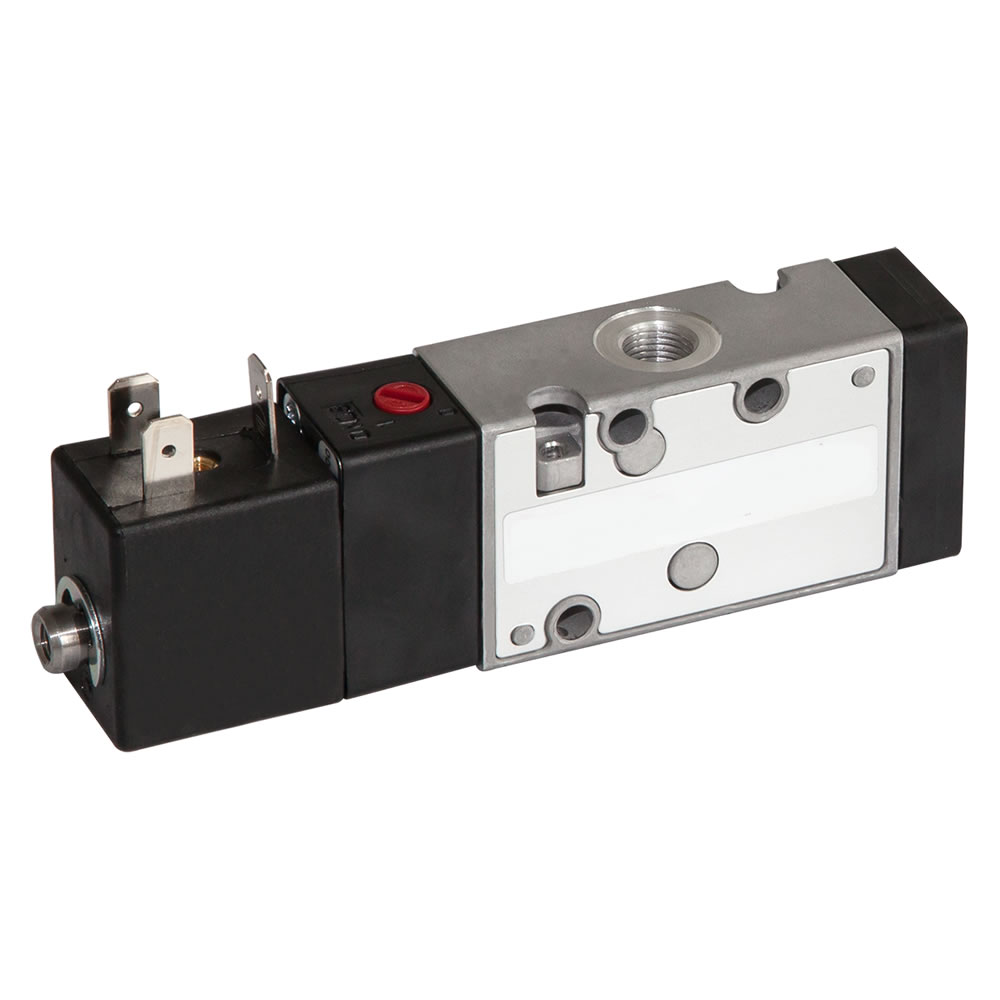 V60 series inline solenoid valve, G1/8, 3/2, NC, solenoid pilot with air spring return - Norgren V60A413A-A318J