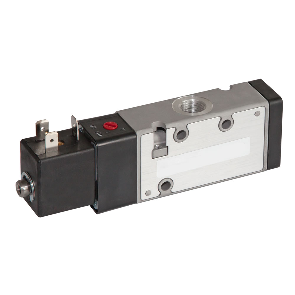 V61 series inline solenoid valve, G1/4, 3/2, NC, solenoid pilot with air spring return - Norgren V61B413A-A318J