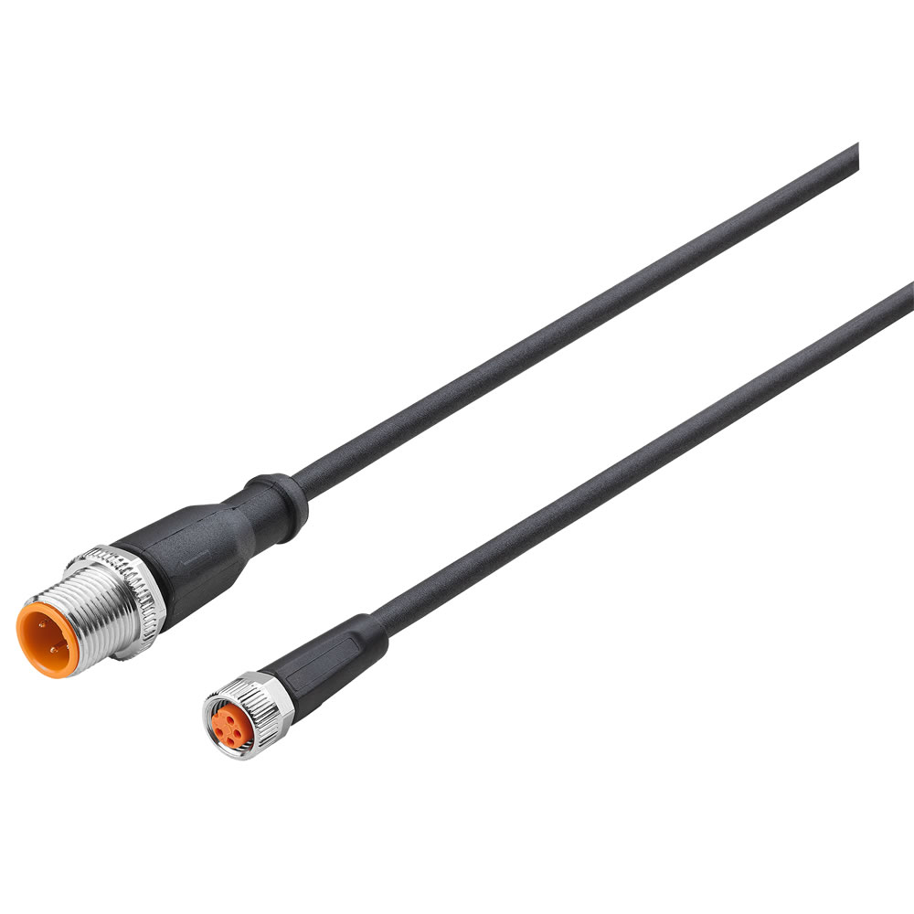 Anschlussleitung, Länge 0,6 m, 4-polig, M8 x 1, M12 x 1, 50 V AC / 60 V DC - Norgren NC-084FS-124MS-A