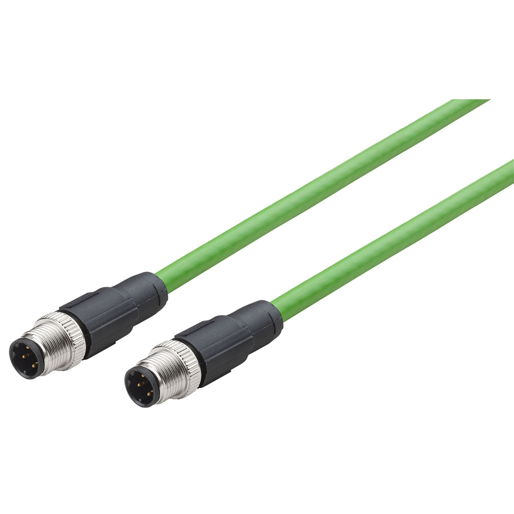 Industrial-Ethernet-Leitung, Länge 2 m, 4-polig, M12 x 1, 50 V AC / 60 V DC - Norgren NC-124MS-1244SG2