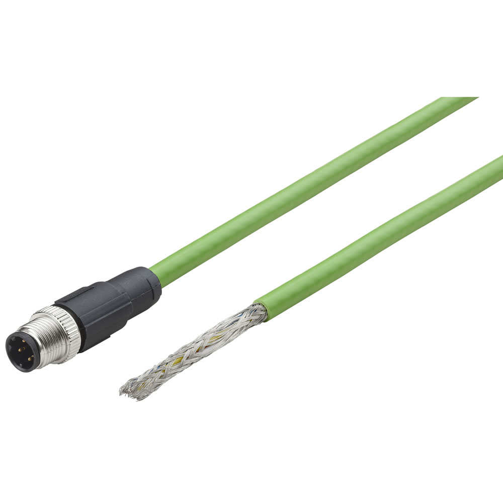 Industrial-Ethernet-Leitung, Länge 5 m, 4-polig, offenes Ende, M12 x 1, 250 V AC/DC - Norgren NC-124MS-00000G5
