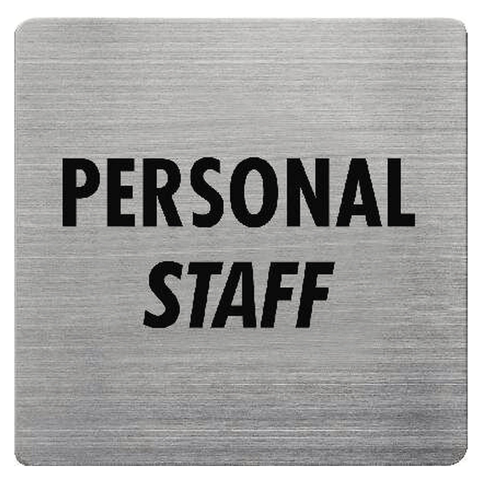 Stainless steel pictogram, 90 x 90 mm, Personal, design square