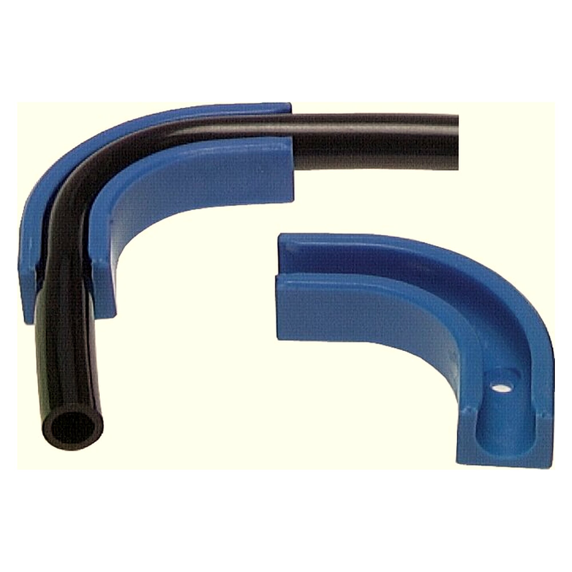 90°-Schlauchstütze, blau für 11,6mm Schlauch, Schlauchdurchmesser (außen) 11,6 mm