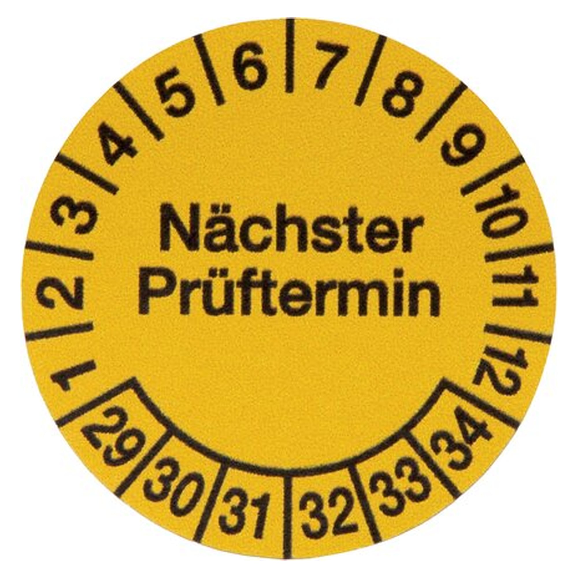 Prüfplakette, 10er Bogen (2027 bis 2032), Kennzeichnungsmittel für Anlagen