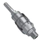 Nitto Kohki Purge HI Cupla. Quick Connect Coupling PVR-600SM, Brass/Zn, NBR