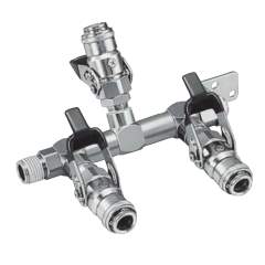 Nitto Kohki Purge Line Cupla. Schnellkupplung RE-PV-30, Brass, NBR