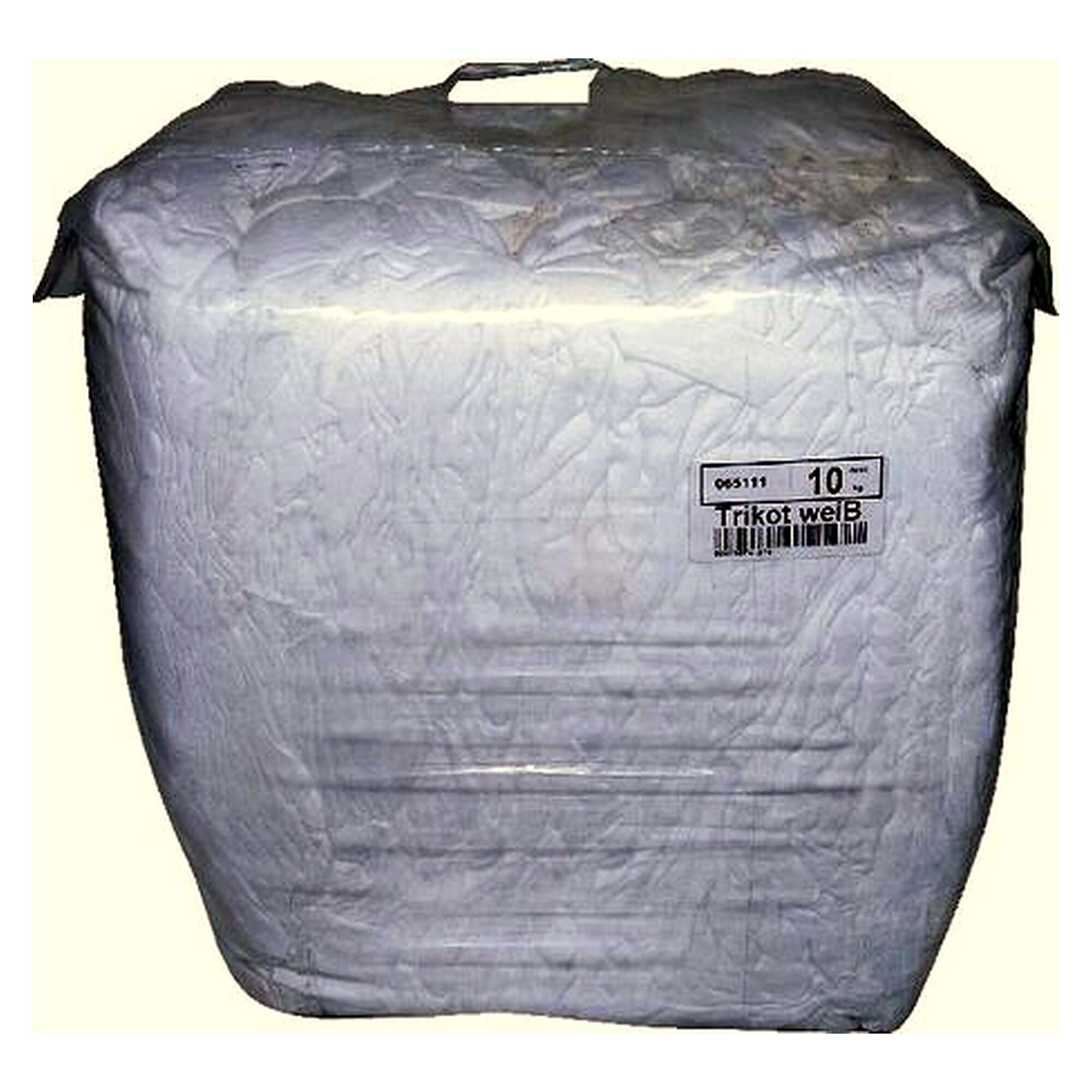 Industrieputzlappen (Trikot, weiß), 10 kg Ballen, Werkstattbedarf für Montage und Wartung