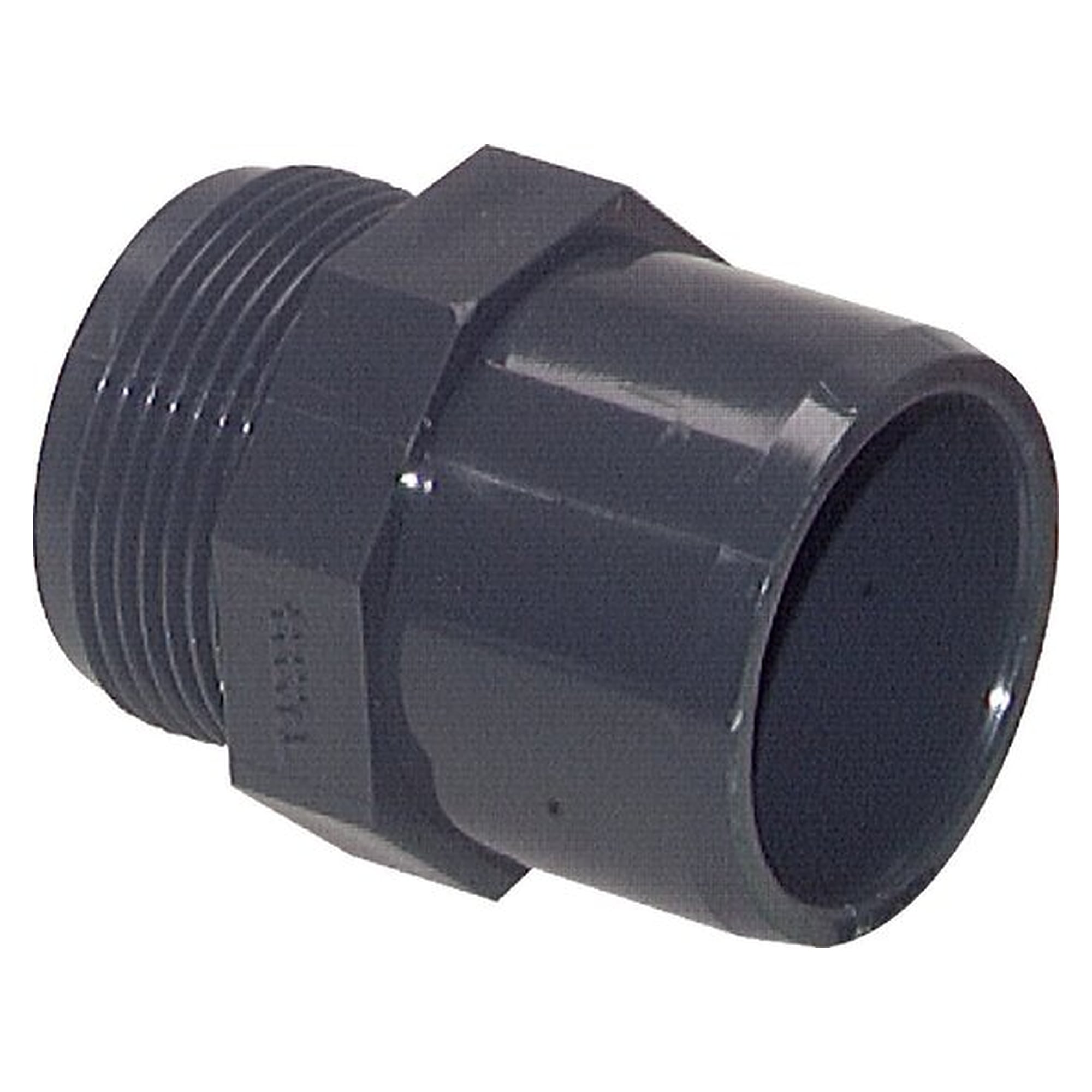 Solvent cement threaded nipple, PVC-U, 32x40mm (ixa)-G 1" male thread, outside diameter D 40 mm