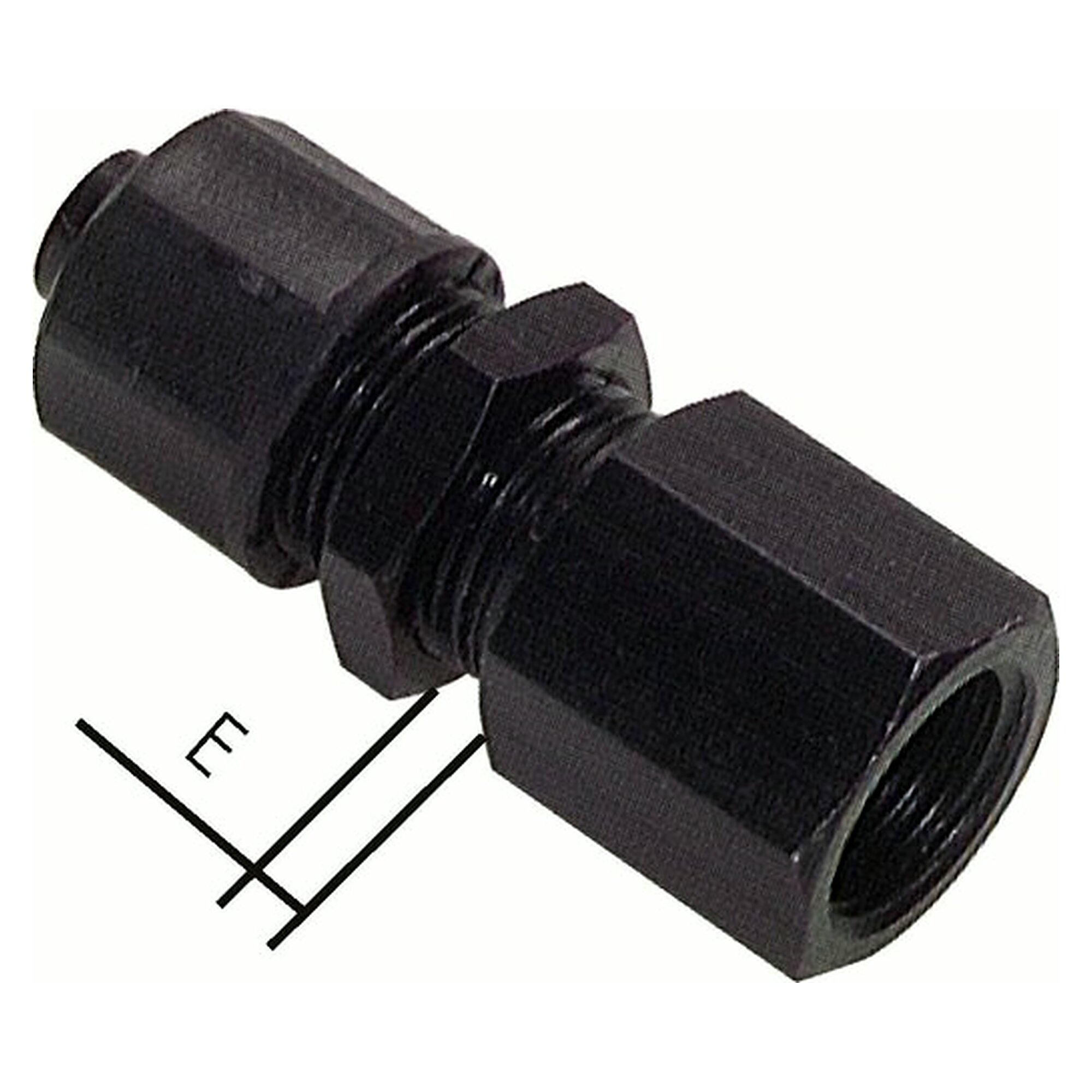 Schott-Verschraubung, G 1/8", Aluminium, Temperaturbereich -15 bis +70 °C, Gewinde innen G 1/8", 6x4