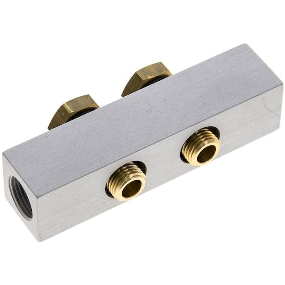 Airtec R 141/2. P-Leiste inkl. Hohlschrauben und Dichtungen für Ventilbaureihe M07 / P07