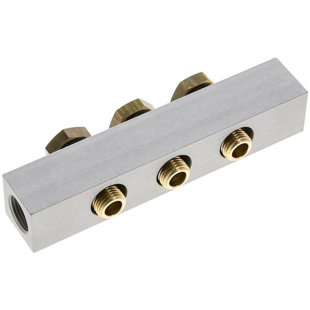 Airtec R-141/3. P-strip incl. hollow screws and seals for valve series M07 / P07