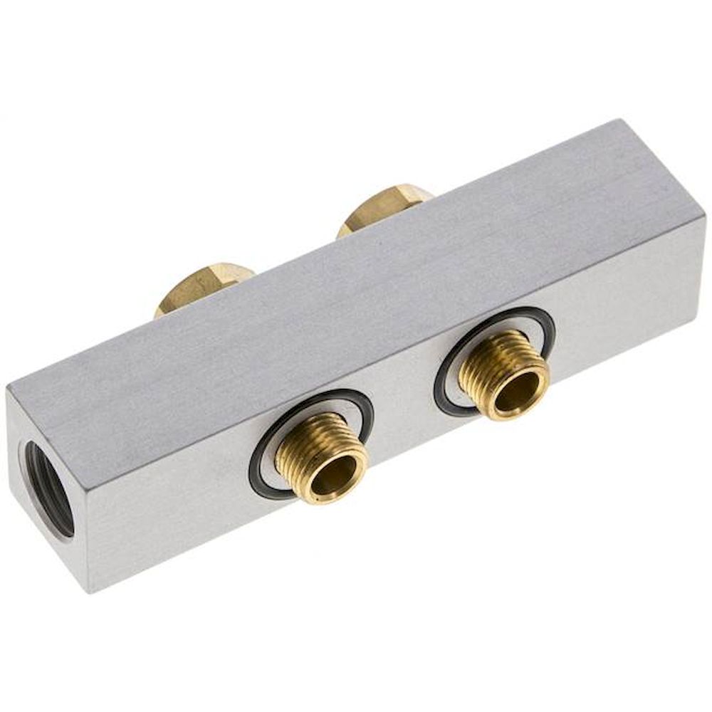 Airtec R 181/2. P-Leiste inkl. Hohlschrauben und Dichtungen für Ventilbaureihe M05 / P05