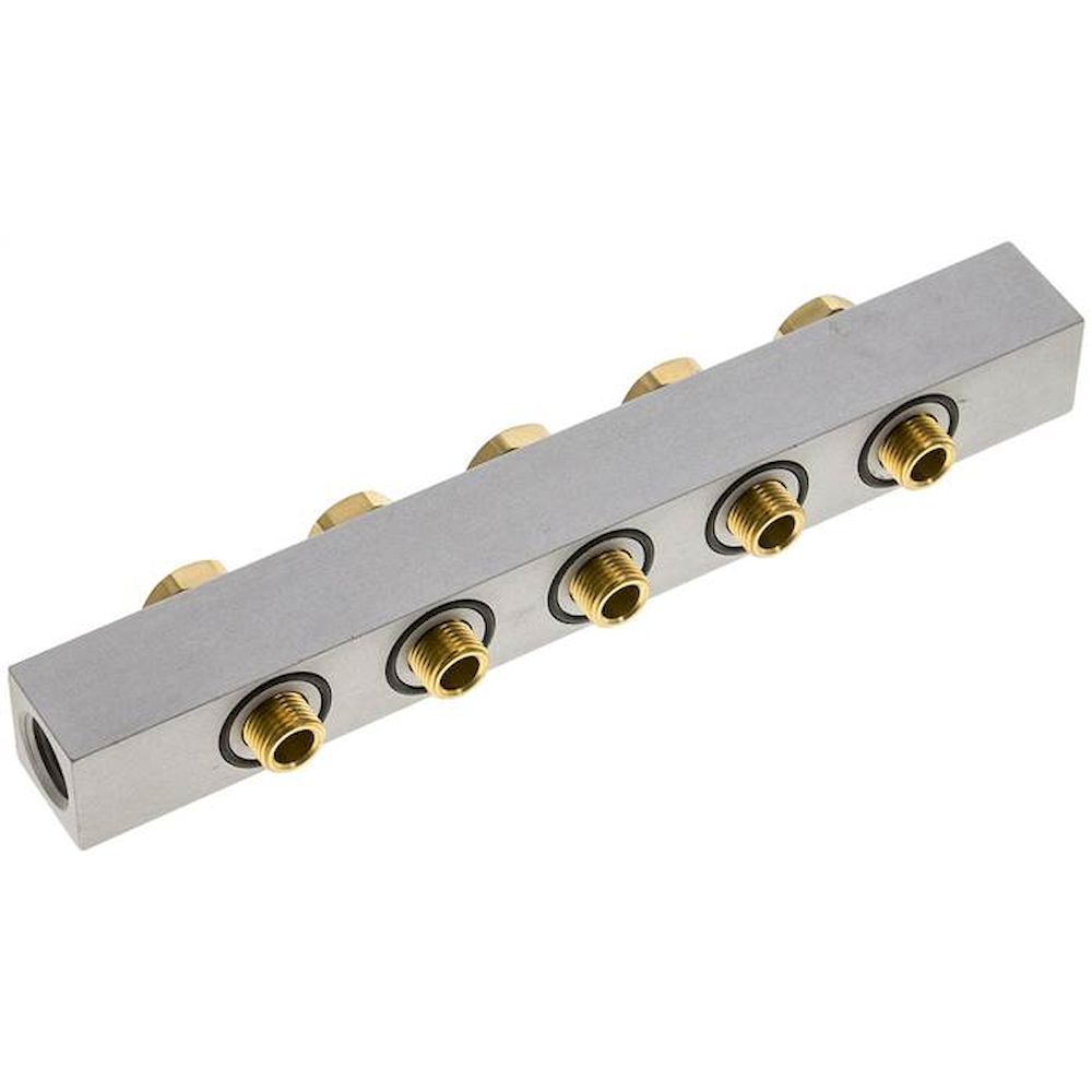 Airtec R-181/5. P-strip incl. hollow screws and seals for valve series M05 / P05