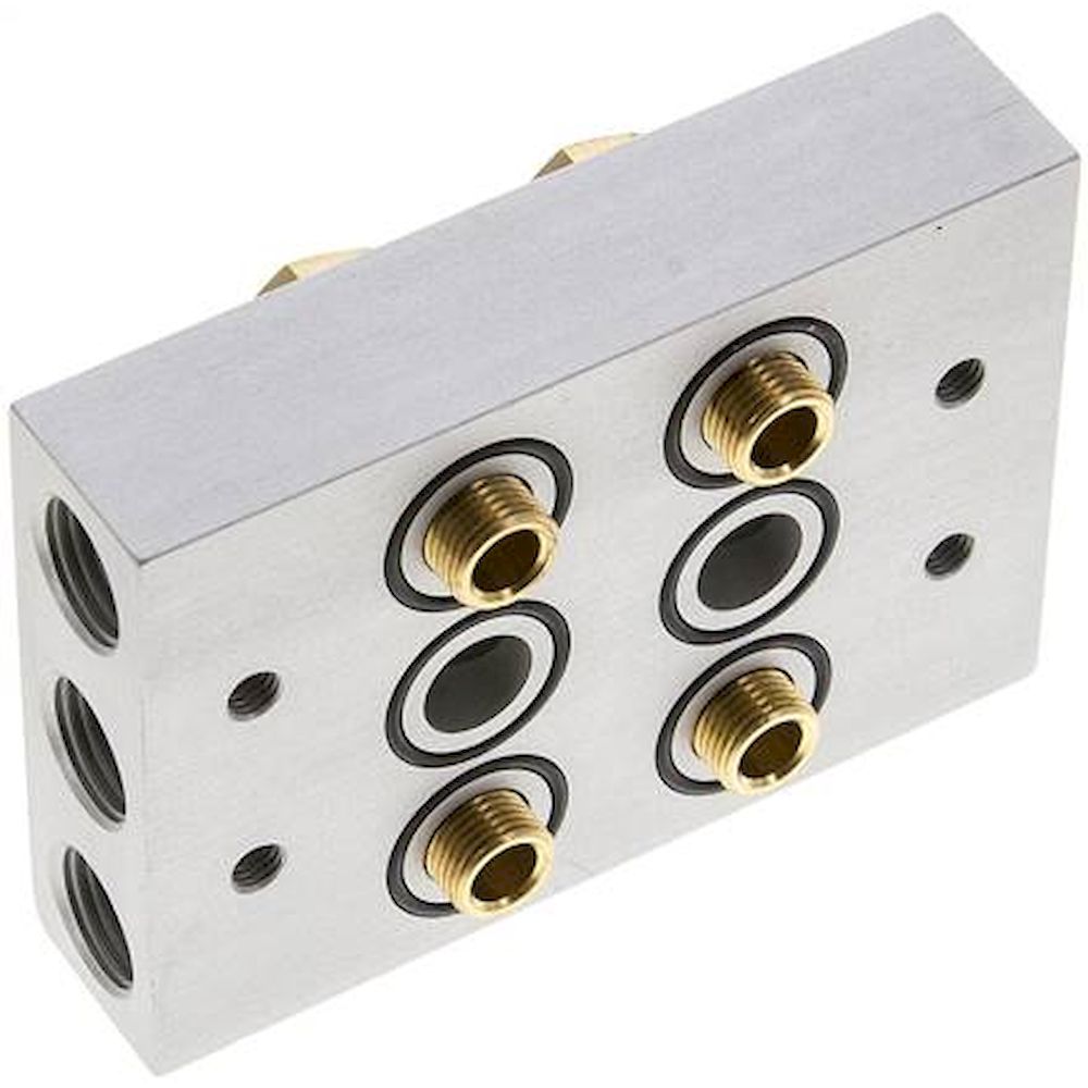 Airtec R-183/2. P-R-S strip incl. hollow screws and seals for valve series M05 / P05