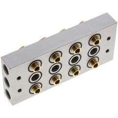 Airtec R 183/4. P-R-S-Leiste inkl. Hohlschrauben und Dichtungen für Ventilbaureihe M05 / P05