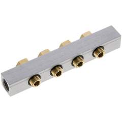 Airtec R 281/4. P-Leiste inkl. Hohlschrauben und Dichtungen für Ventilbaureihe M04 / P04