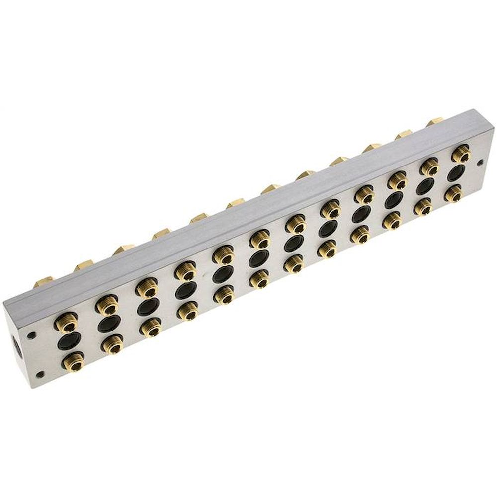 Airtec R-283/12. P-R-S strip incl. hollow screws and seals for valve series M04 / P04