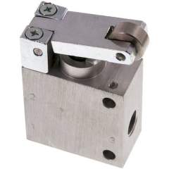 R 314. 3/2-Wege (NC/NO) Ventil mit Rollenhebel, G 1/4"