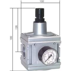 R 10 SI Multifix Sicherheits-Druckregler (mit vorgeschaltetem, abschließbaren Kugelhahn und Befüllventil),G