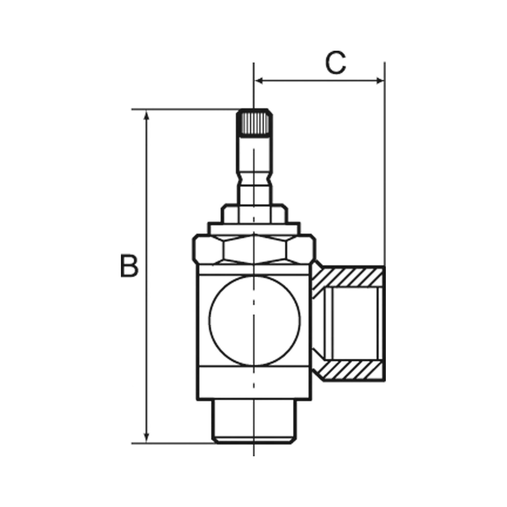 Throttle check valve, Discharge throttle (C) M5 IT, M5 - Riegler 106943