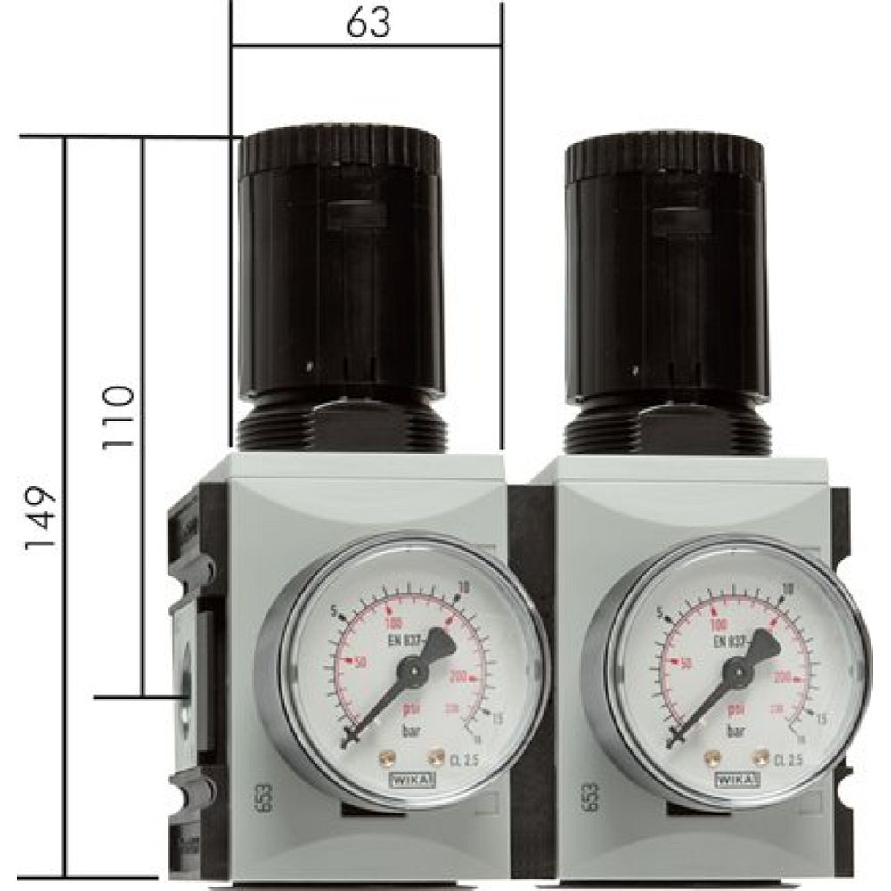 RBP 382-2 F Futura Präzisionsdruckregler, G 3/8", 0,1-2bar