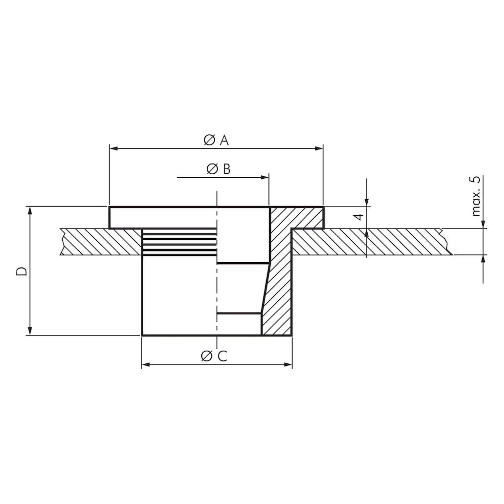 Hydac RDF-8. Elastomer tube feedthrough for 8 mm tube