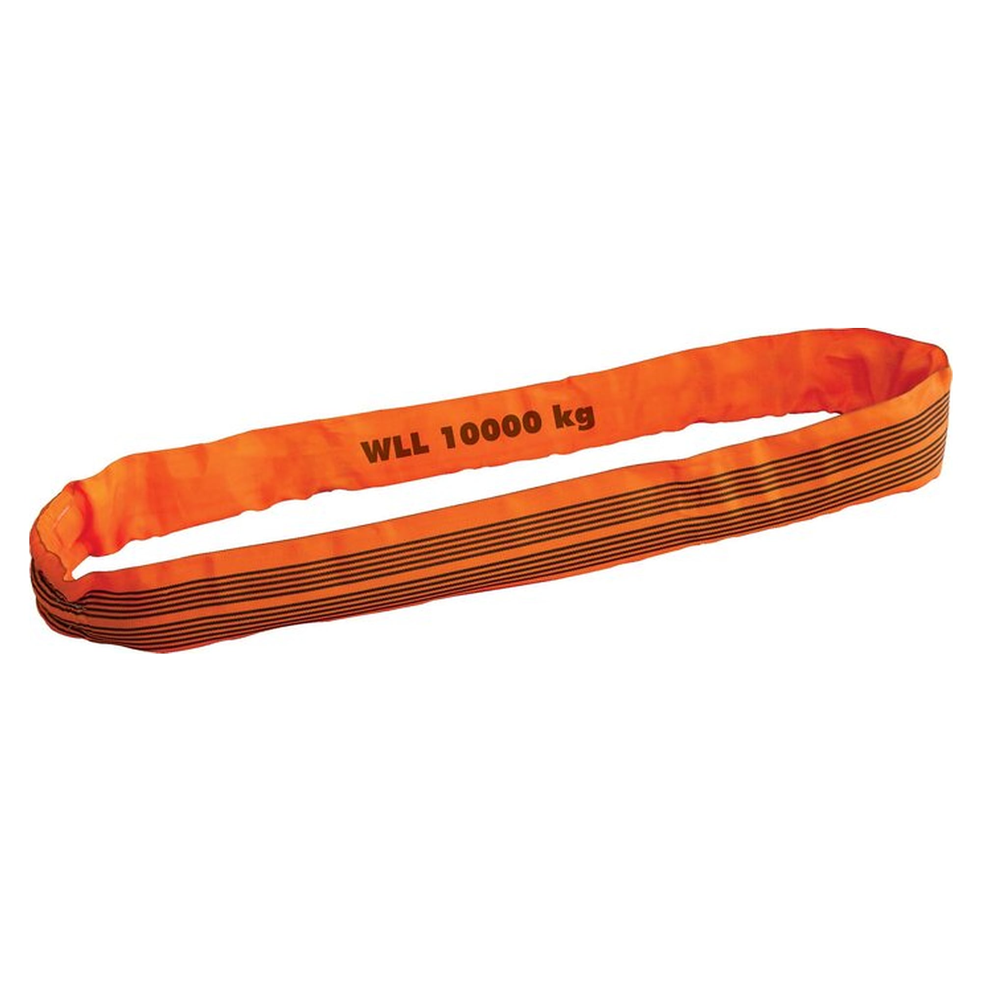 Round sling DIN EN 1492-2, WLL 10000 kg, usable length 0.5 m, colour code orange